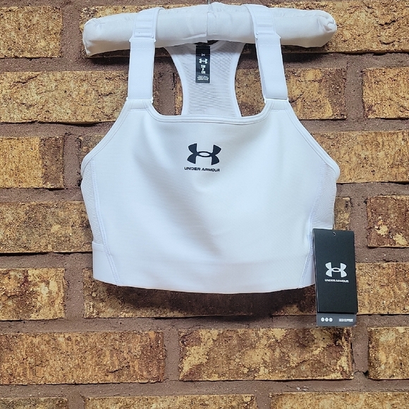 Under Armour White Compression High Support Sports Bra SIZE SMALL Nwt - Picture 1 of 11